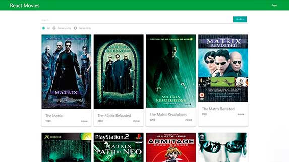 Веб-приложение React Movies – Каталог фильмов